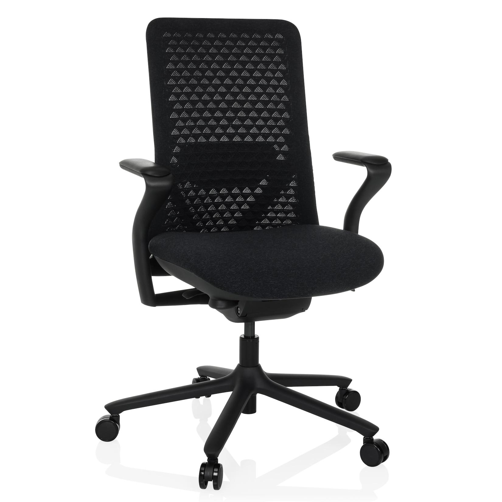 hjh OFFICE High End Bürostuhl VERVIO Stoff / Netzstoff mit Armlehnen