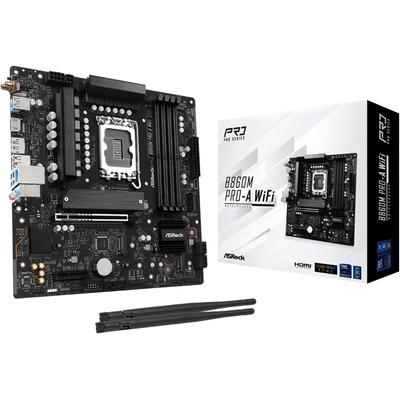 ASROCK Mainboard "B860M Pro-A WiFi", schwarz, B:24,4cm T:24,4cm, Mainboards