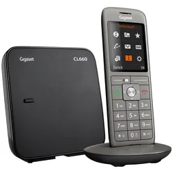 GIGASET CL660 - DECT Telefon, 1 Mobilteil mit Ladeschale, schwarz