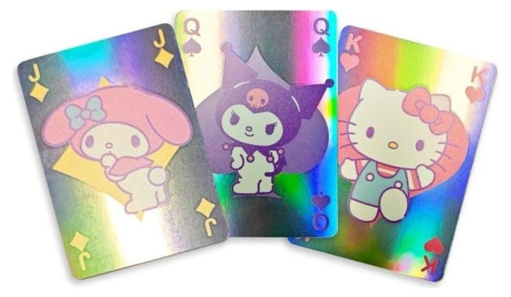 Sakami Merchandise Sanrio speelkaarten Hello Kitty & Friends cupcake-thema holografisch