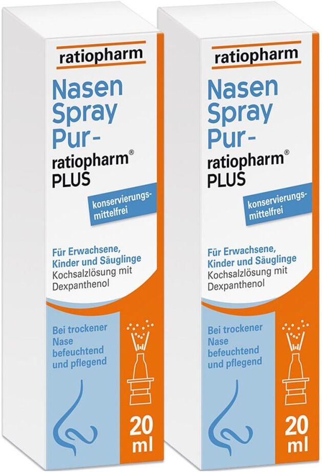 Nasenspray pur ratiopharm plus 2x20ml