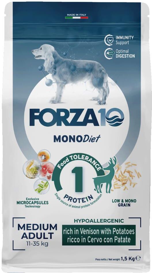 Forza10 MonoDiet Medium Dog Cervo Con Patate 1.5KG