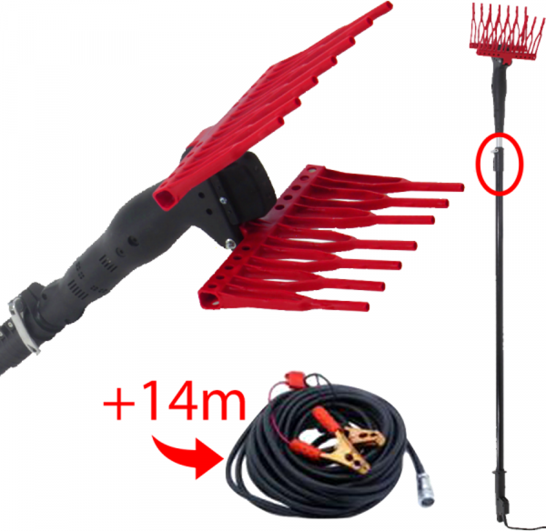 Batteriebetriebener Olivenrüttler GeoTech Olive Picker 400 EVO - 190-280 cm Teleskopschaft