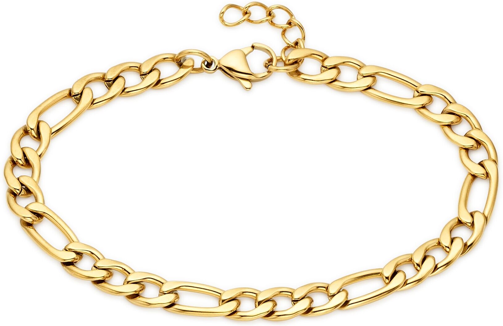 Edelstahlarmband "Schmuck Geschenk Figarokettengliederung", gold (gelbgoldfarben), ANISTON JEWELRY & WATCHES, Armbänder, Damen, 21cm, Edelstahl, Edelstahlarmband