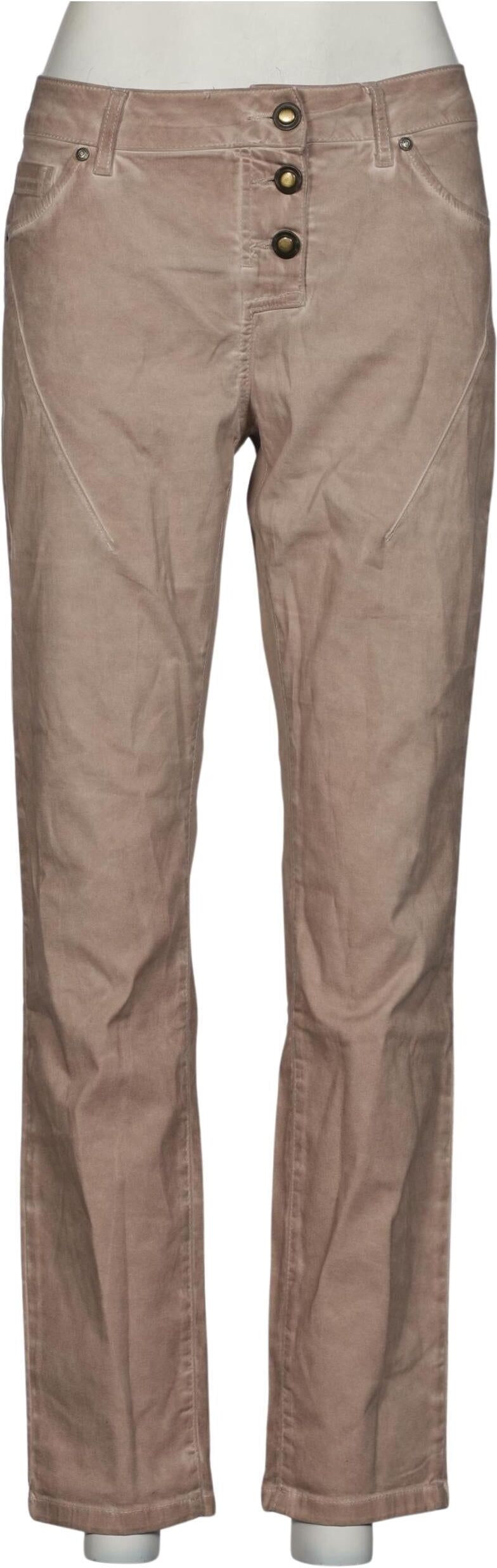 Mandarin Damen Stoffhose, Beige, Gr. EU 40, Elasthan / Baumwolle - Second Hand