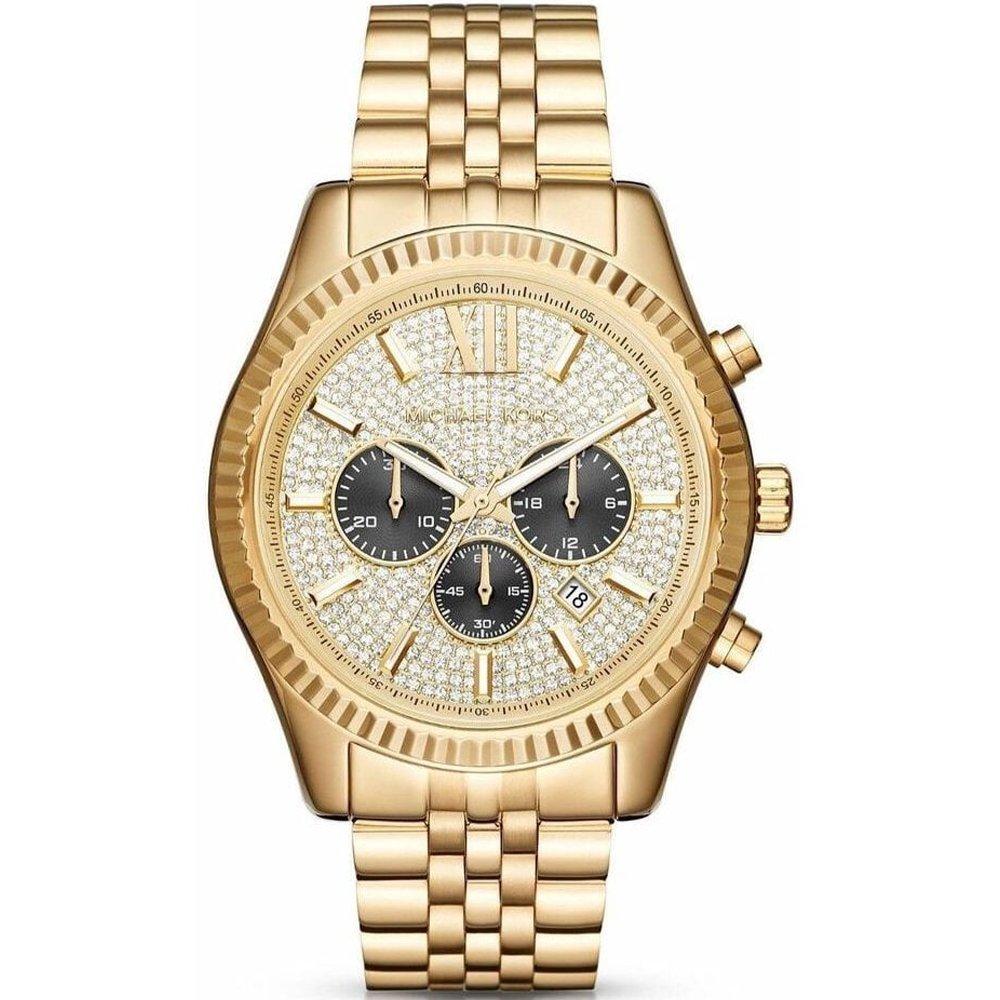 Michael Kors MK8494 Lexington Gold Pave Herrenuhr