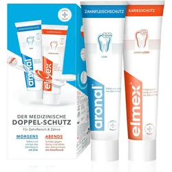 aronal & elmex DOPPEL-SCHUTZ Zahncreme 2X75 ml Zahnpasta