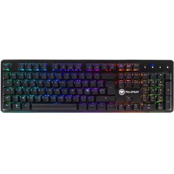 Millenium Beleuchtete Gaming-Tastatur (Eng. Int., Kabelgebunden), Tastatur, Mehrfarbig, Schwarz
