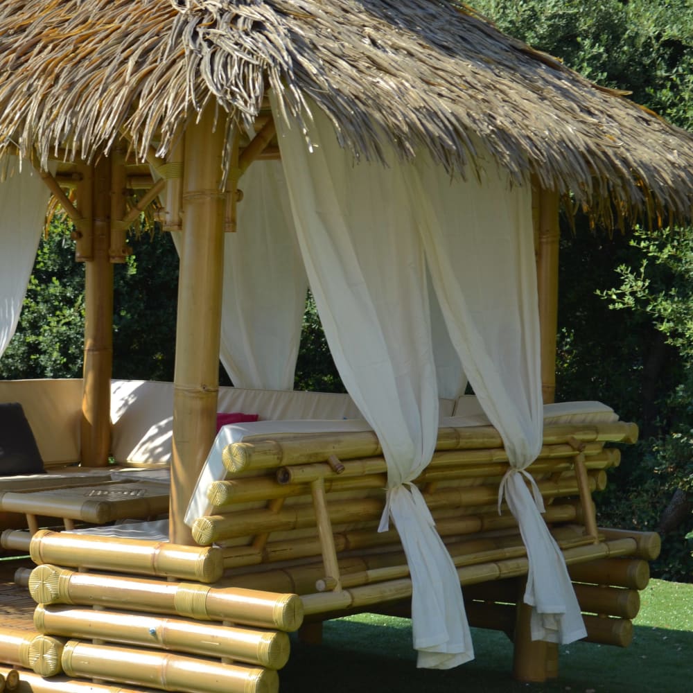 HYDILE Rideau en coton pour gazebo Blanc 210x220x1cm