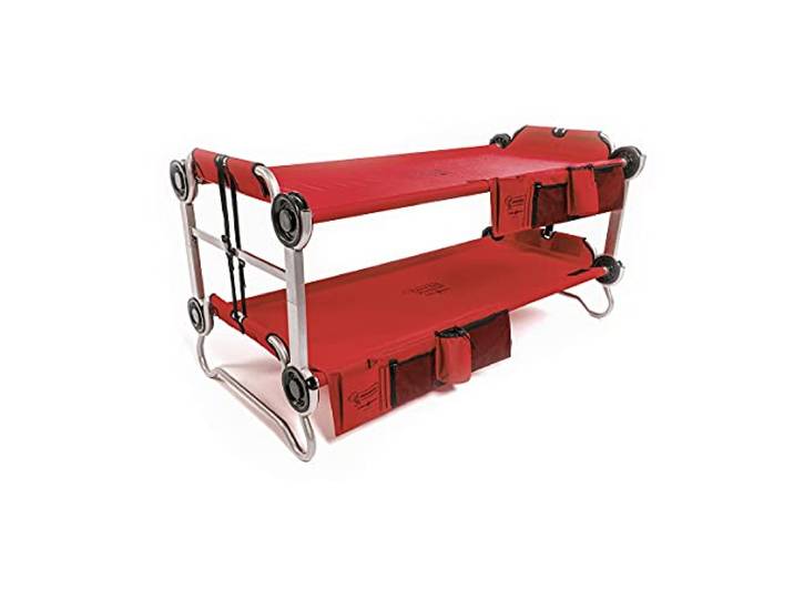Disc-O-Bed Kid-O-Bunk Kinderetagenbett mit Seitentaschen rot