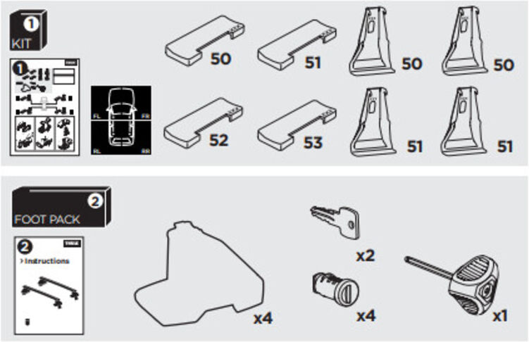 France Attelage Kit Thule 5002