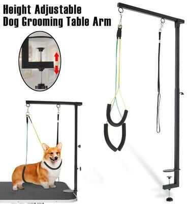 Uplift Picks Adjustable Dog Grooming Table Arm Heavy Duty Pet Grooming Stand With Clamp For Nail Trimming And Haircuts Adjustable Dog Grooming Table Arm Heavy Duty Pet Grooming Stand With Clamp For Nail Trimming And Haircuts