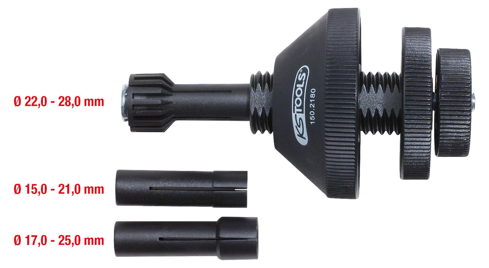 KS Tools 150.2180 Universeel centreerapparaat voor koppelingsschijven, lengte 135 mm