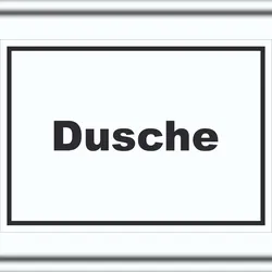 HB-Druck Dusche Schild mit Text Hygiene waschen waagerecht A3 (297x420mm)
