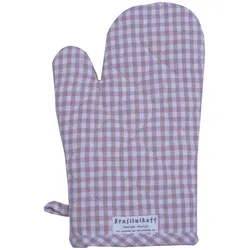 Krasilnikoff Ofenhandschuh, Medium Kariert, 29x18 cm, rose