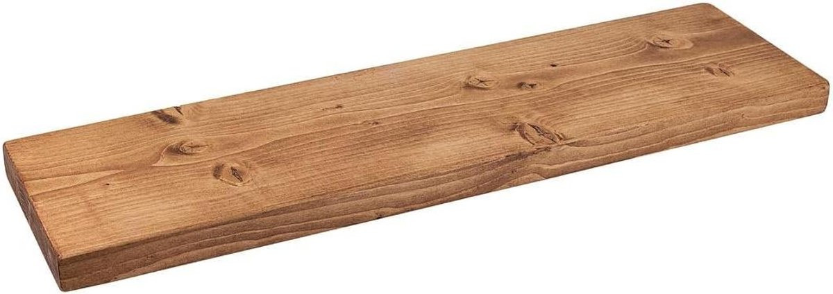 Licht houten zwevende wandplank met rustieke uitstraling, 170 cm
