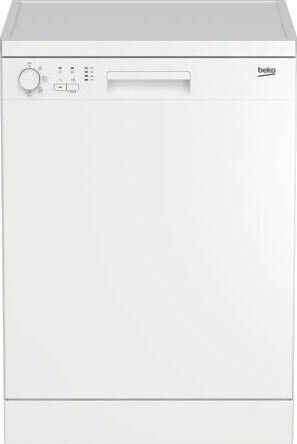 Beko DFN04321W, Freistehend, Standardgröße (60 cm), Weiß, Weiß, Drehregler, LED