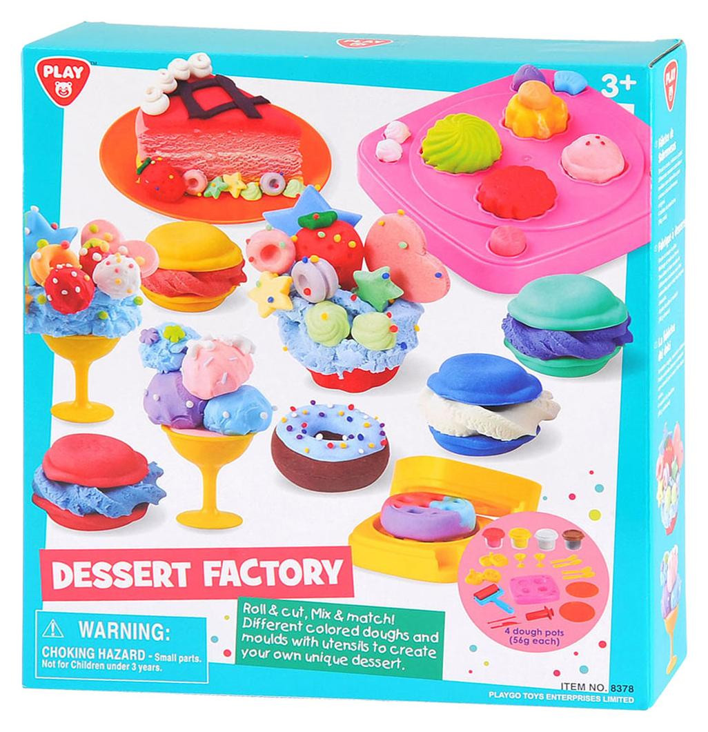 Playgo Speelset met klei en 4 potjes voor creatief knutselen