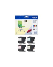 Brother LC229XL 4er-Pack Schwarz Gelb Cyan Magenta Original Blister Tintenpatrone 1200 Seiten (LC229XLVALBPDR)