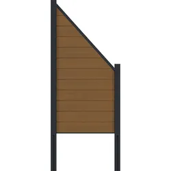 NewTechWood WPC Abschlusselement Portland UH24 - Teak - 90 x 180 x 90 cm