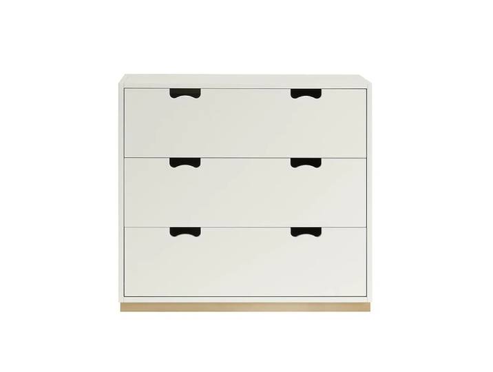 Asplund Commode Snö A3 white, support en chêne