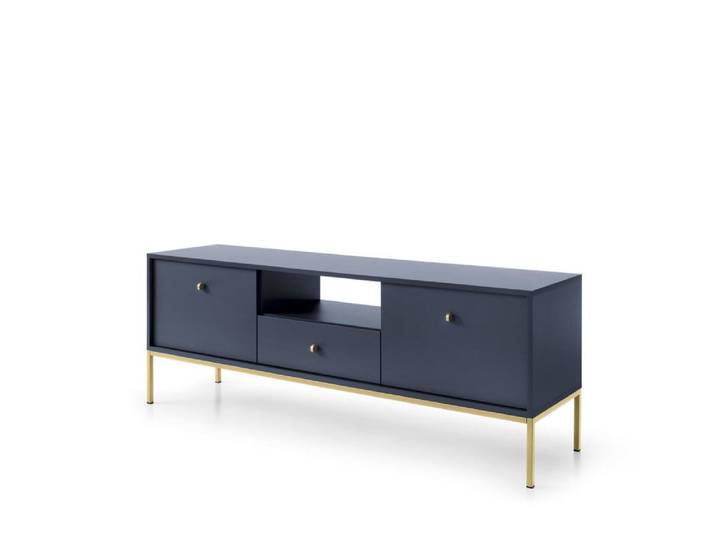 Meuble TV coloris bleu 154 x 39 x 56 cm