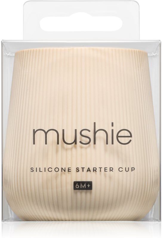 Mushie Starter Training Cup tasse d’apprentissage Shifting Sand 6m+ 1 pcs