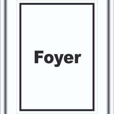 HB-Druck Foyer Schild mit Text Eingangshalle Empfangshalle hochkant A3 (297x420mm)