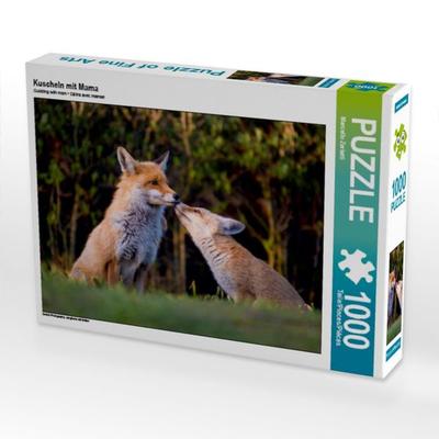 CALVENDO Puzzle Kuscheln mit Mama | 1000 Teile Lege-Größe 64x48cm Foto-Puzzle für glückliche Stunden