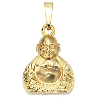 Kettenanhänger JOBO "Anhänger Buddha", gold (gelbgold 333), Schmuckanhänger, Damen, Gelbgold 333, Kettenanhänger, 333 Gold