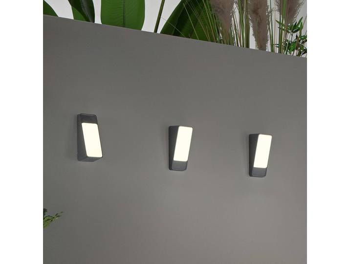 INTEC LED Außenwandleuchte Coupe, schwarz, Aluminium, Modern