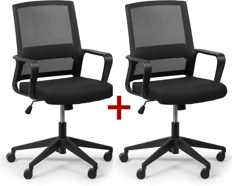 B2B Partner Bürostuhl LOW 1+1 GRATIS, schwarz
