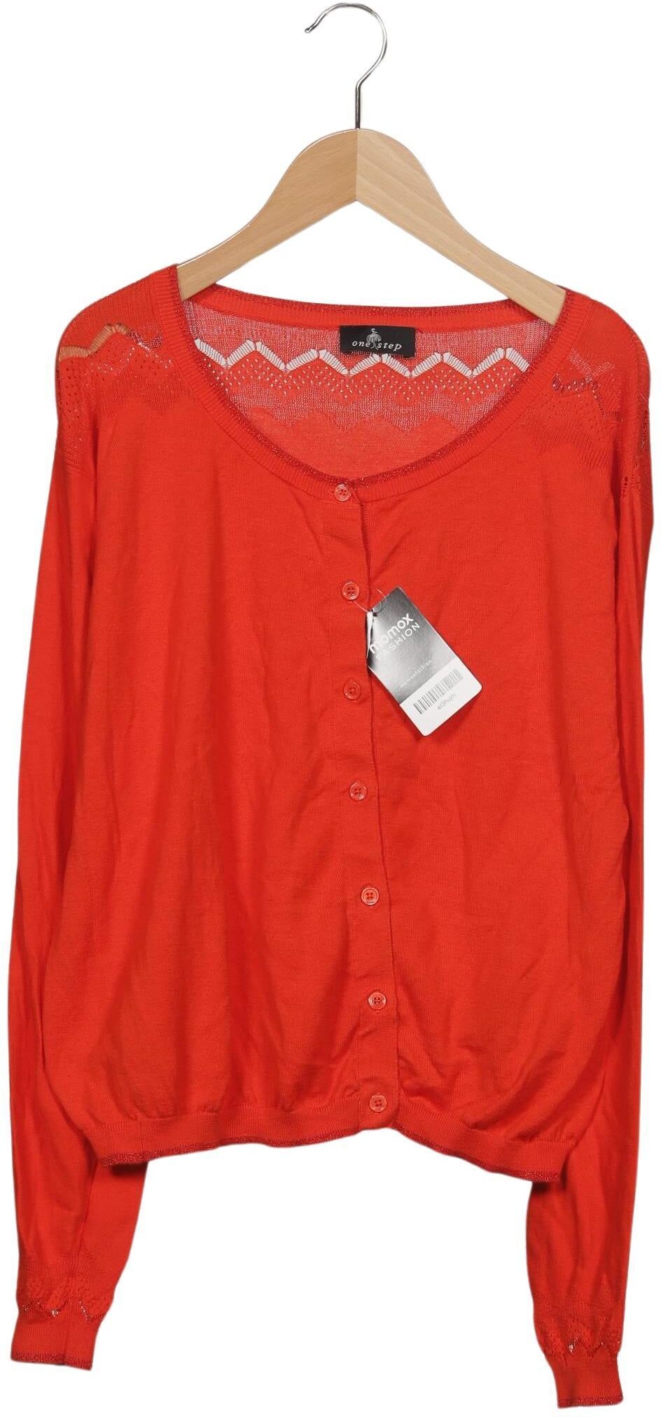 One Step Damen Strickjacke, Rot, Gr. L, Baumwolle - Second Hand