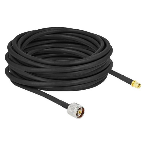 Delock Antennekabel N Stecker zu SMA Stecker LMR/CFD300 10 m low loss (Antennenkabel) (90449)