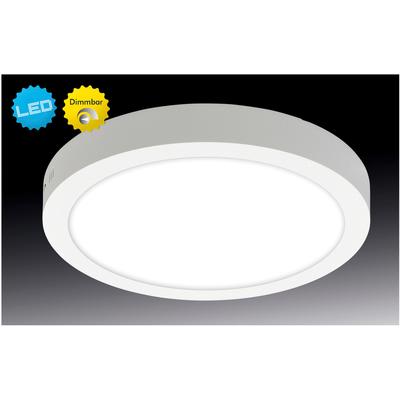 NÄVE LED Panel "Dimplex", weiß, 1, Ø 30cm H: 3,5cm, 1 Stk., Leuchten, Aufbaupanel weiß, rund, dimmbar, Phasenan- und abschnitt, D: 30cm
