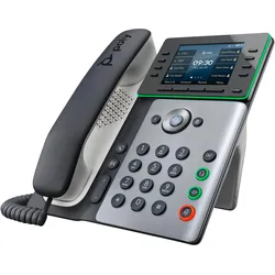 HP Poly Edge E350 IP PH PoE-e, Telefon, Grau, Weiss, Schwarz