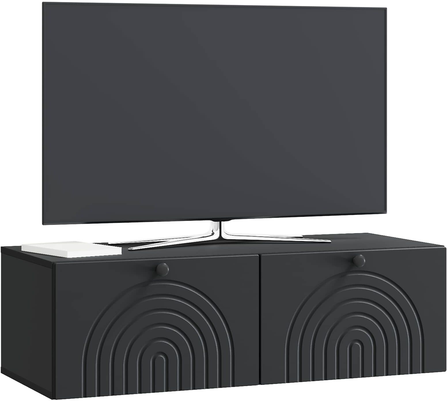vidaXL Mueble para TV de pared 99 x 41 x 30 cm Negro Negro