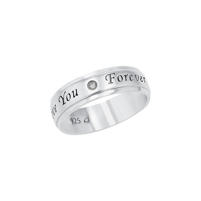 Fingerring AMOR "Love You Forever" Gr. 60, silber (silberfarben), Fingerringe, Damen, 60, Silber 925 (Sterlingsilber), 6mm, Fingerring