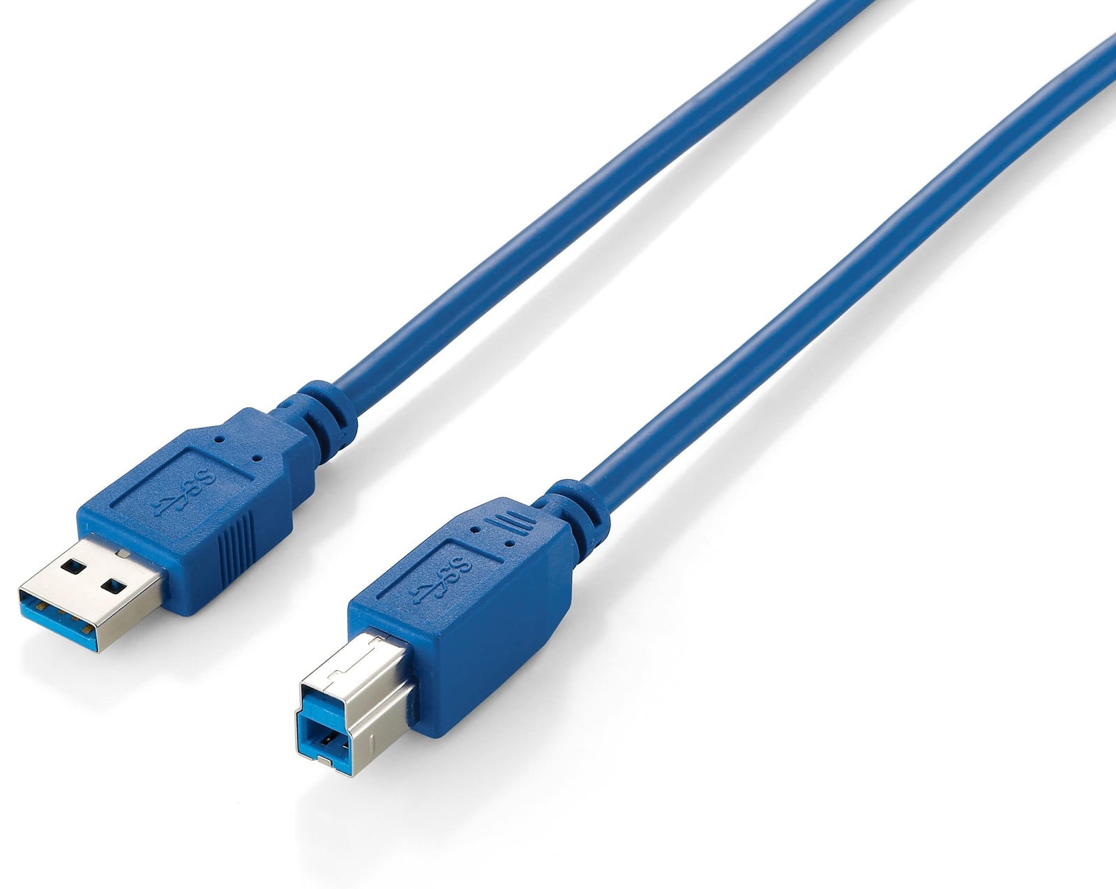 Equip USB 3.0 A-B Kabel, Blauw, 1,0 m