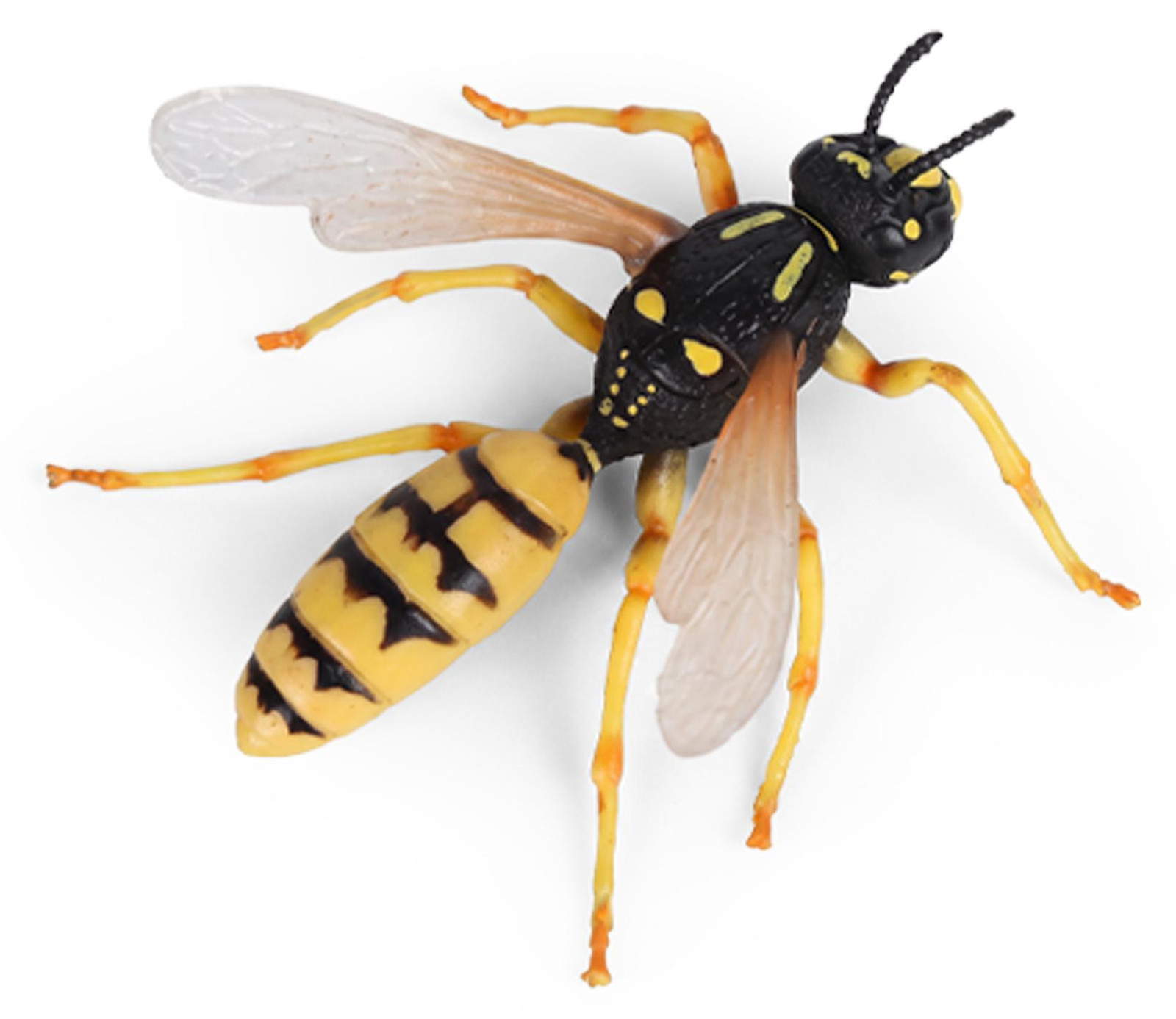 RAPPA Realistische Wesp Insectenfiguur van Kunststof, 9 cm