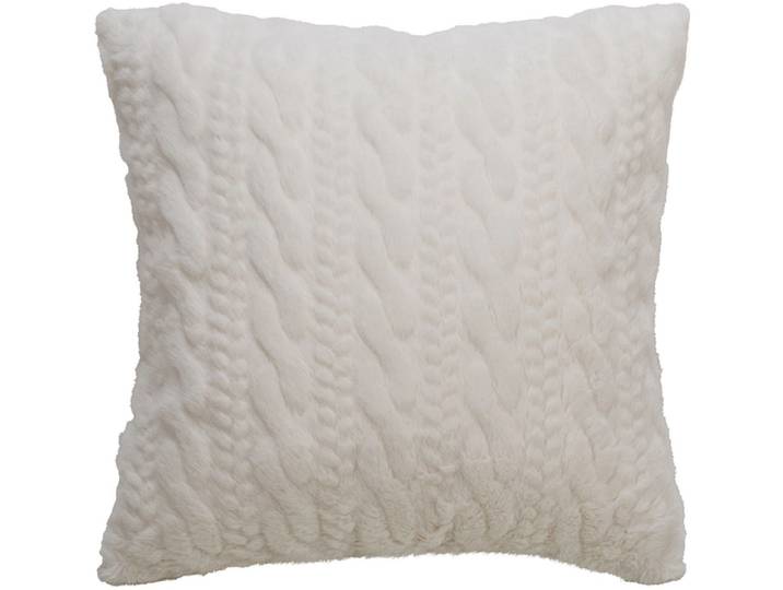 Kissen MELANIE 45x45cm weiss künstliches fell