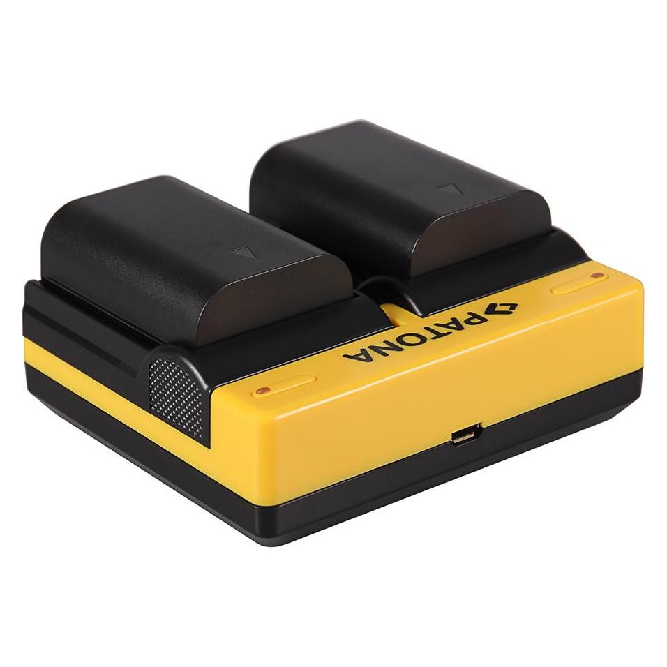 Patona Dual Ladegerät f. Samsung BP1900 NX1 NX-1 inkl. Micro-USB Kabel (Kamera Akku Ladegerät) (33388220)