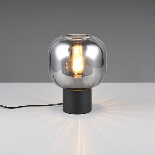 Trio Diva tafellamp met zwart smoke glas