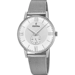 Festina Quarz Herren Retro F20568/2 - silber - 36mm