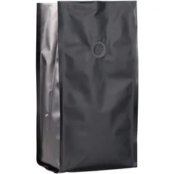 1000 Kaffeebeutel mit Aromaschutzventil, schwarz 290 x 120 mm, OPP, Aluminium, PE