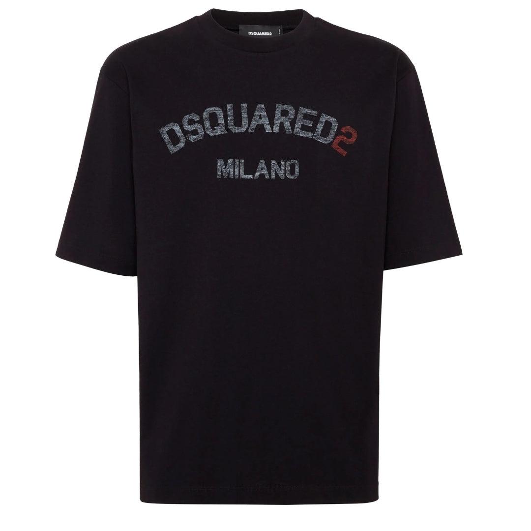 Dsquared2 Milano Logo Zwart T-shirt