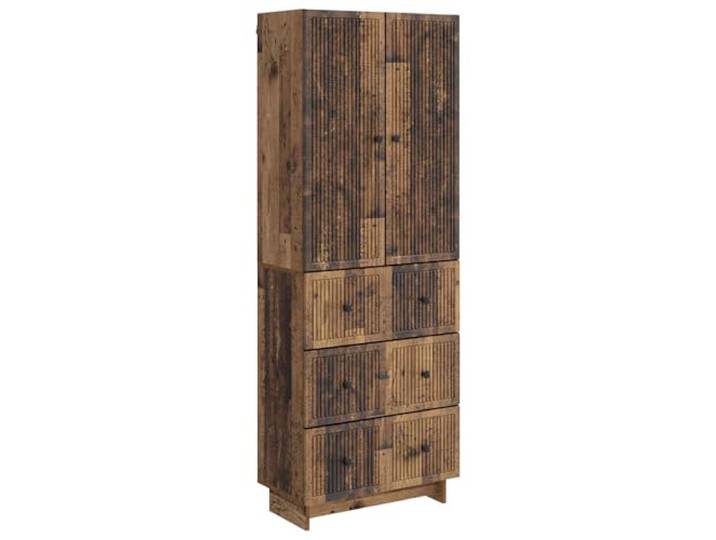 PUGYNBK Schrank-Set, 2 Stück, aus technischem Holz Mit Schubladen und Regalen, wetterfest, für Garten oder Wohnzimmer
