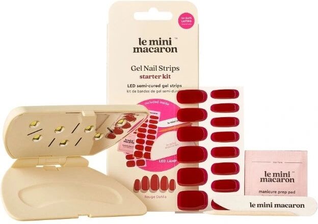 Le Mini Macaron Estuche Gel Strips Starter Rouge Dahlia