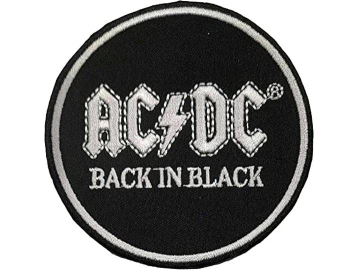 AC/DC terug in zwarte ronde officiële geweven patch