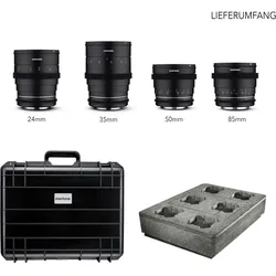 Samyang MF 24/35/50/85 F1.5 MK2 VDSLR Kofferset Sony E